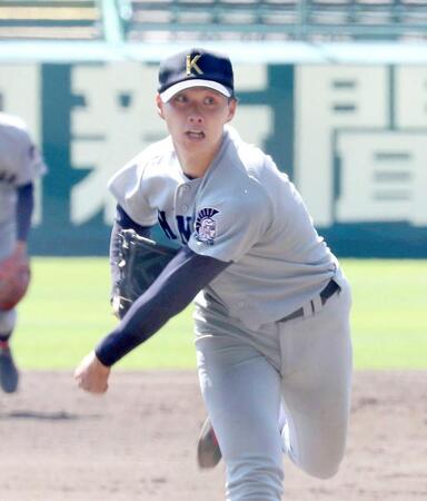 　１安打完封した関大・米沢（撮影・山村菜々子）