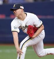 ９回、４番手で登板した椋木（撮影・坂部計介）