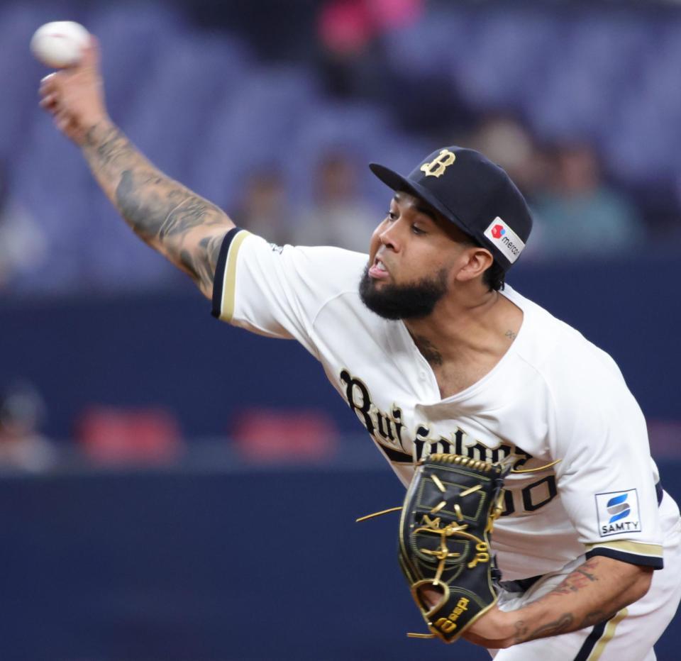 先発のエスピノーザ（撮影・坂部計介）