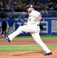 ７セーブ目を挙げたキハダ（撮影・佐藤厚）