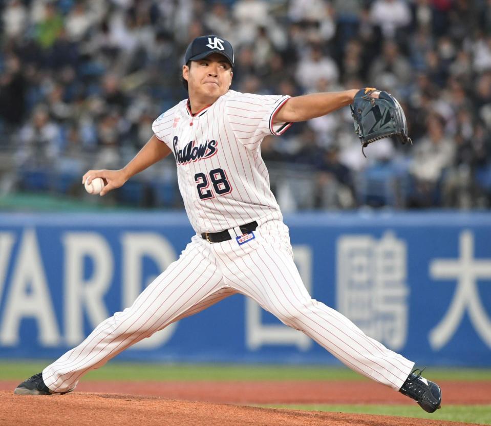 ＤｅＮＡ打線を相手に力投する松本健（撮影・佐藤厚）