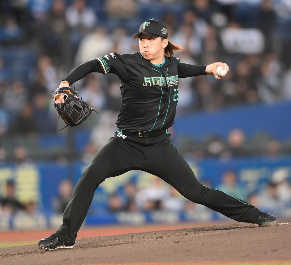 力投する細野（撮影・開出牧）