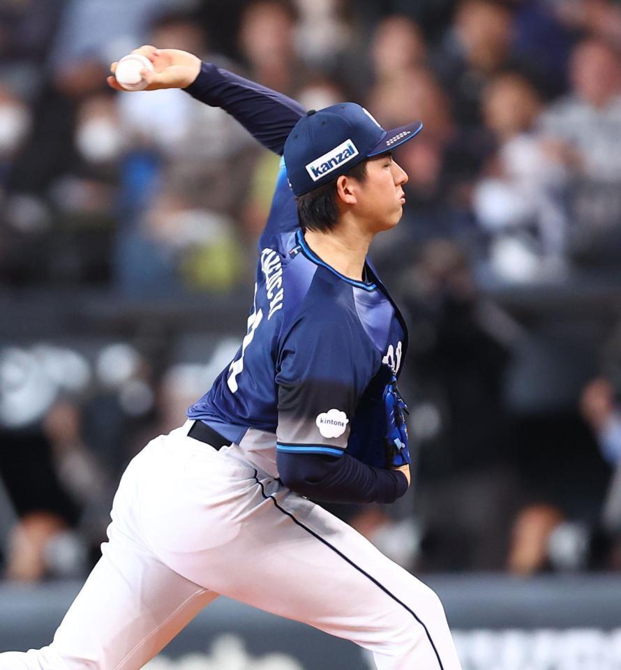 日本ハム戦に先発する武内（撮影・中島達哉）