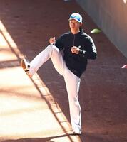 １軍に合流した大川（撮影・中島達哉）