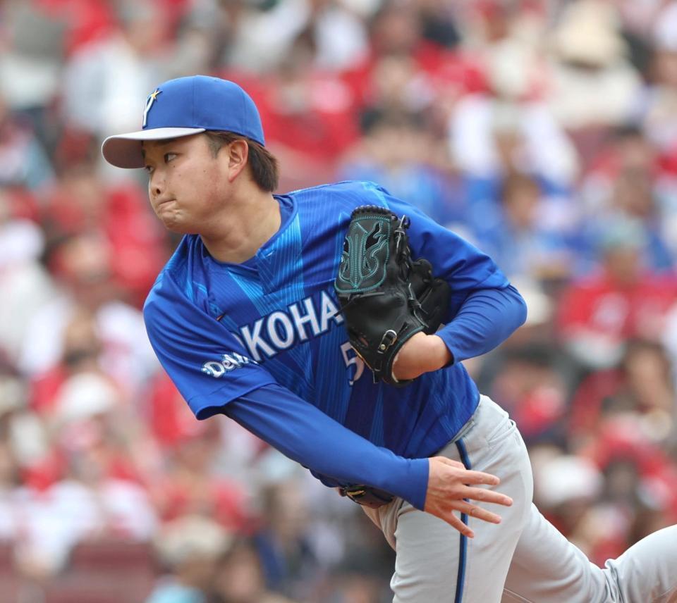 先発し力投する石田裕（撮影・北村雅宏）