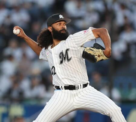 力投するジャクソン（撮影・金田祐二）