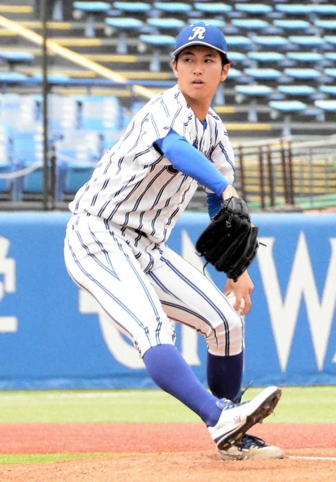 　完投勝利した立正大・仁田