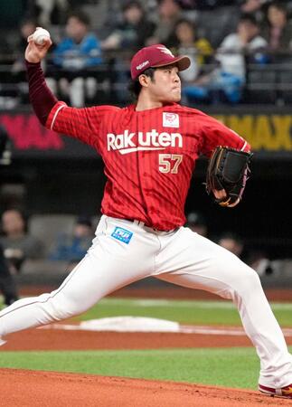 日本ハム戦に先発した楽天・滝中