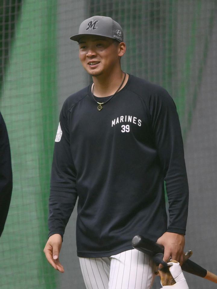 １軍に合流した井上（撮影・開出牧）