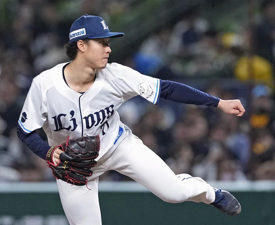 　ソフトバンク戦に先発した西武・菅井＝ベルーナドーム