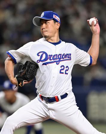 　ヤクルト戦に先発した中日・大野＝バンテリンドーム