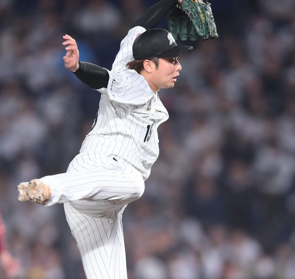 最終回を締めた横山（撮影・開出牧）