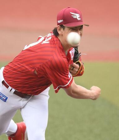 力投する前田健（撮影・開出牧）