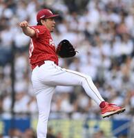 今季初勝利を目指しマウンドで躍動する前田健（撮影・開出牧）