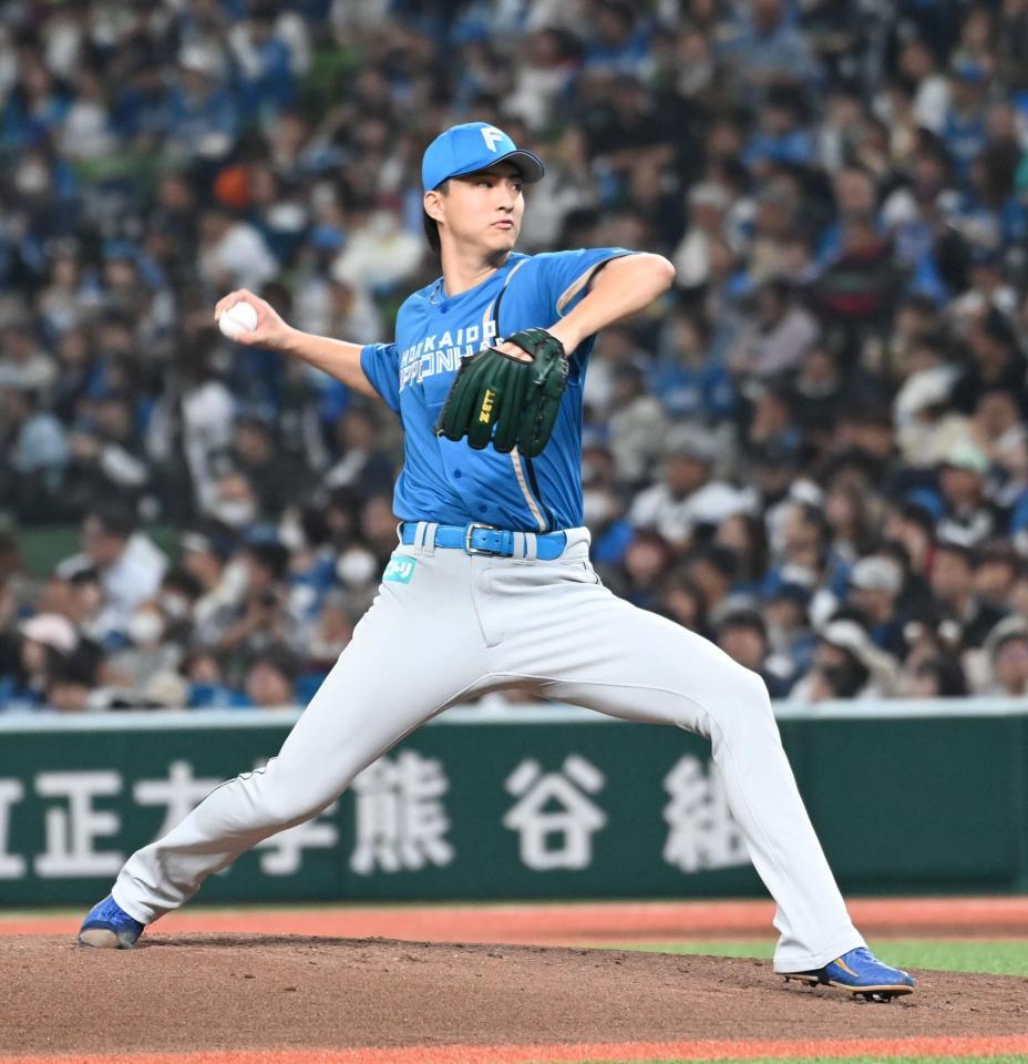 好投する日本ハム先発の達（撮影・持木克友）