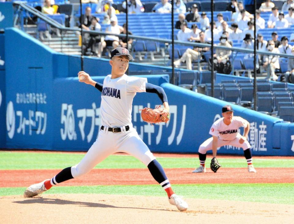 完投勝利した横浜・織田翔希