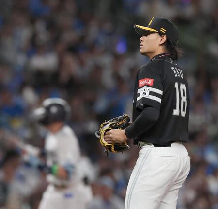 ２回、ネビンに２ランを浴びた徐若熙（撮影・佐々木彰尚）