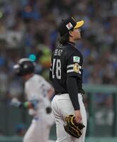 １回、ネビンに２ランを浴びた徐若熙（撮影・佐々木彰尚）