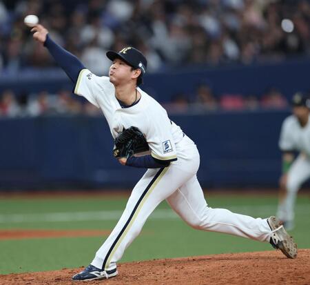 ９回、力投するオリックス・入山海斗＝京セラドーム大阪（撮影・山口登）