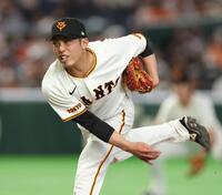 力投する赤星（撮影・金田祐二）