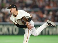 力投する大勢（撮影・金田祐二）