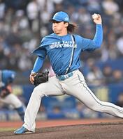 力投する細野（撮影・開出牧）