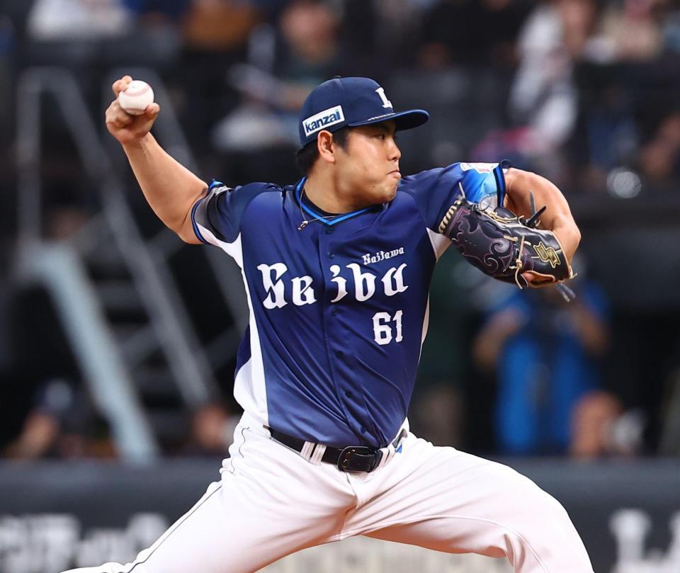 １回、力投する平良（撮影・中島達哉）