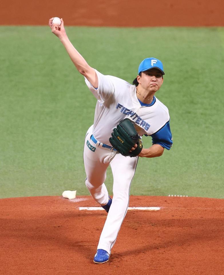 西武戦に先発する達（撮影・中島達哉）