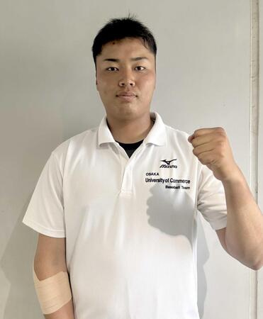 　サヨナラ打を放った大商大・真鍋