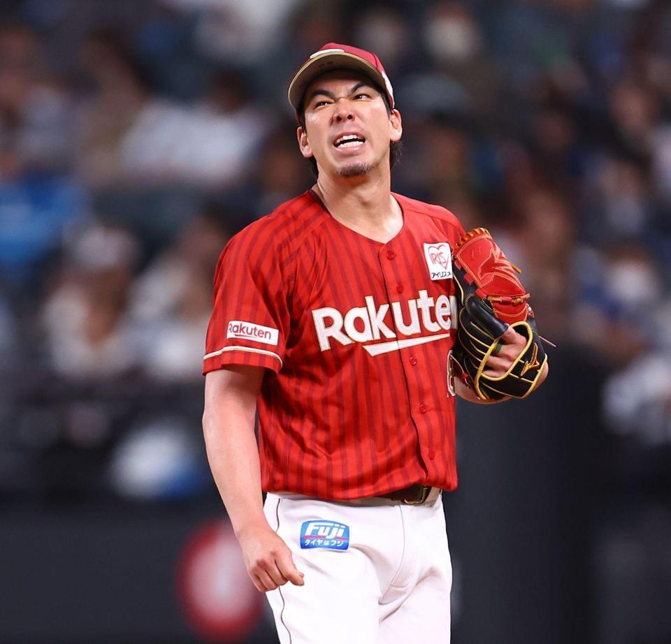 １回、先制を許し、顔をしかめる前田健（撮影・中島達哉）