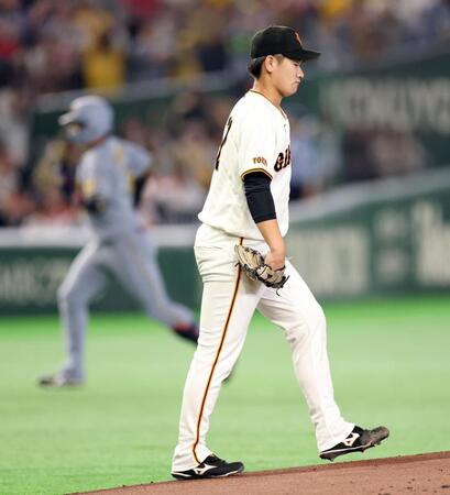 １回、大山に２ランを浴びた井上（撮影・伊藤笙子）