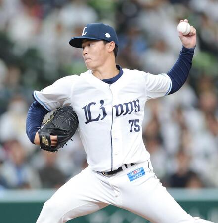 オリックス戦に先発する佐藤爽（撮影・西岡正）