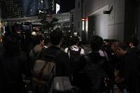 阿部慎之助容疑者が勾留されている渋谷警察署に集まった報道陣