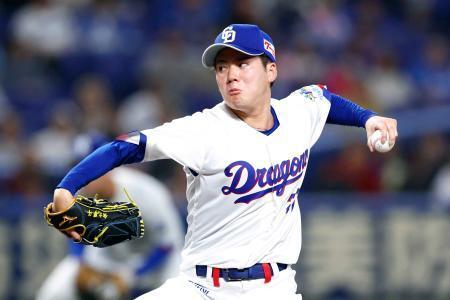 　楽天戦に先発した中日・金丸＝バンテリンドーム