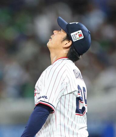 ４回、長谷川に本塁打を許した小川（撮影・石井剣太郎）