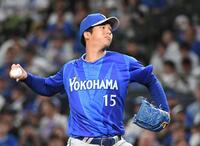 西武打線を相手に力投する島田（撮影・佐藤厚）