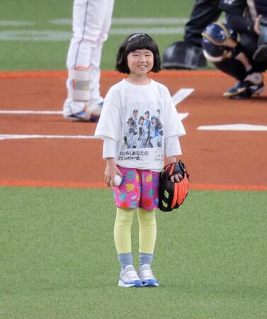 始球式に登板した永尾柚乃