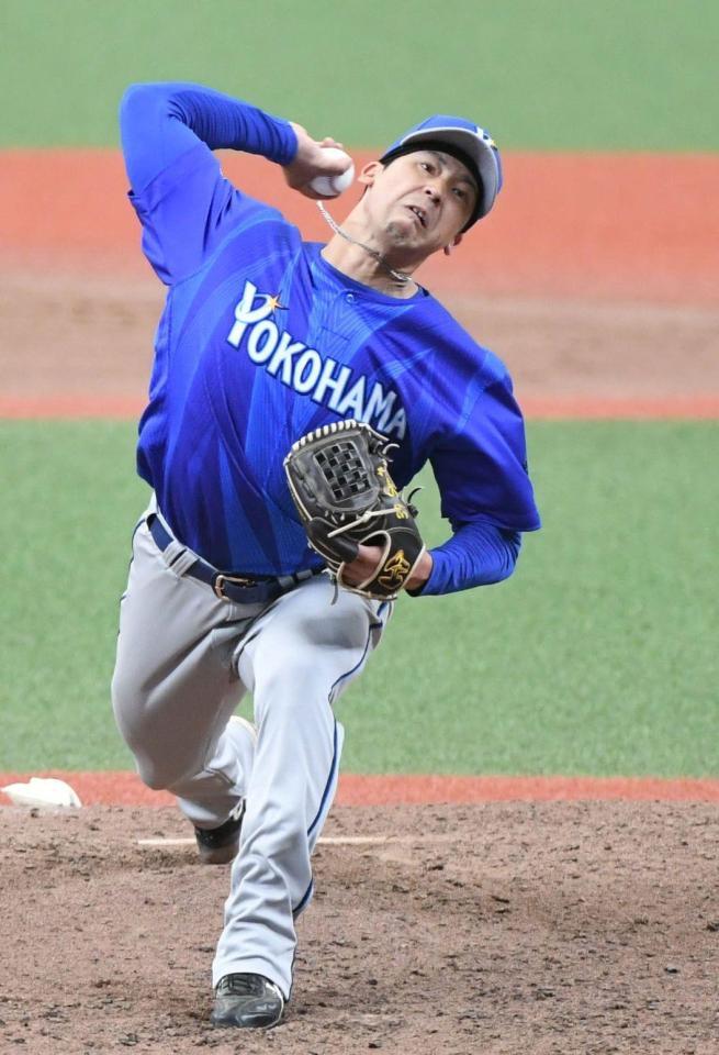 ５回２安打７奪三振で無失点の好投を見せた尾形（撮影・佐藤厚）