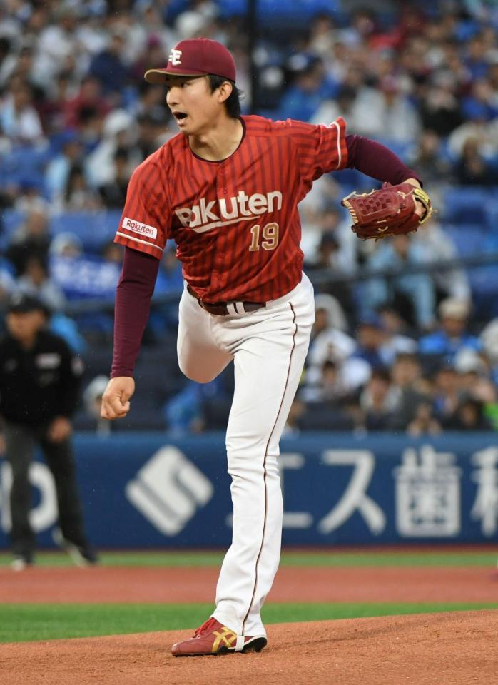 ＤｅＮＡ打線を相手に力投する荘司（撮影・佐藤厚）