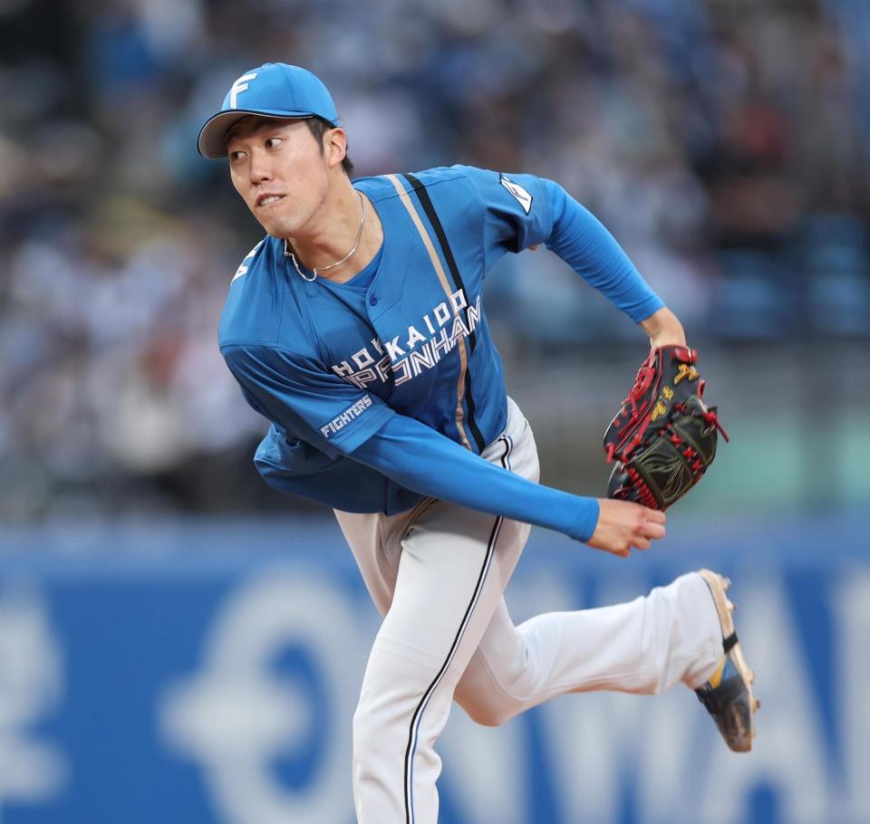 力投する福島（撮影・金田祐二）