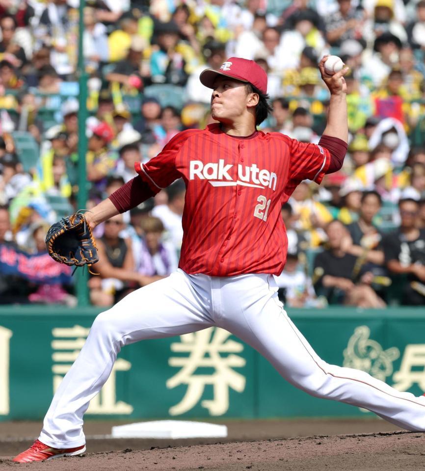 阪神打線を相手に力投する早川（撮影・立川洋一郎）