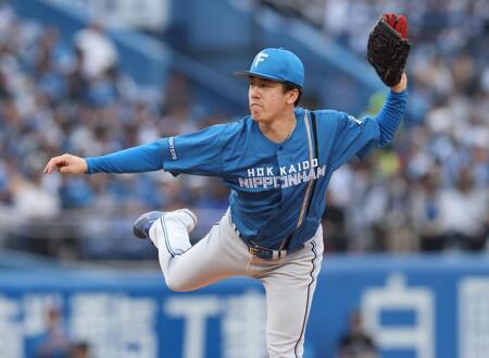 力投する北山（撮影・金田祐二）