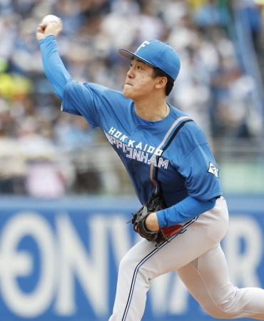 　ヤクルト戦で完投し、５勝目を挙げた日本ハム・北山＝神宮