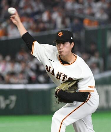 ロッテ打線を相手に力投する西舘（撮影・佐藤厚）