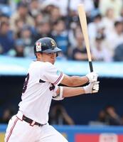 ３回、右前に打球を放つも右ゴロになる奧川（撮影・金田祐二）