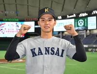 初戦突破を決めた関西大・米沢友翔（撮影・持木克友）