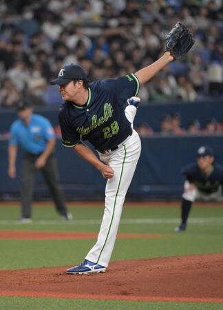 先発登板のヤクルト松本健（撮影・金居みつよし）
