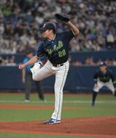 先発登板の松本健（撮影・金居みつよし）