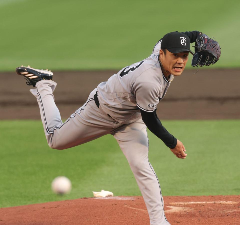 力投する則本（撮影・金田祐二）