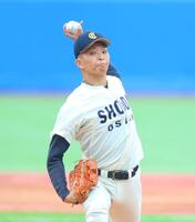 先発し力投する大商大・星野世那（撮影・石井剣太郎）